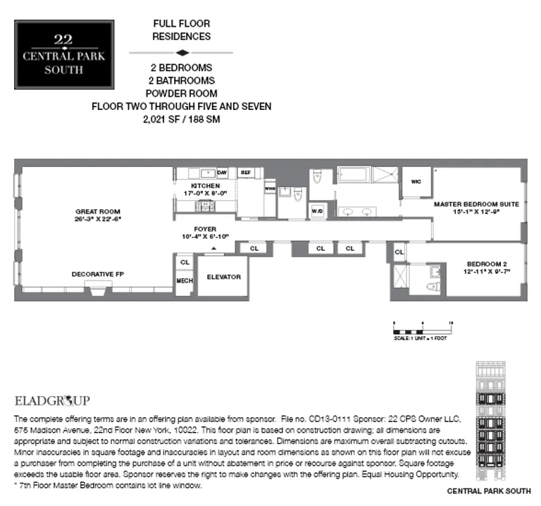 22 Central Park South, 2ND FLOOR | floorplan | View 5