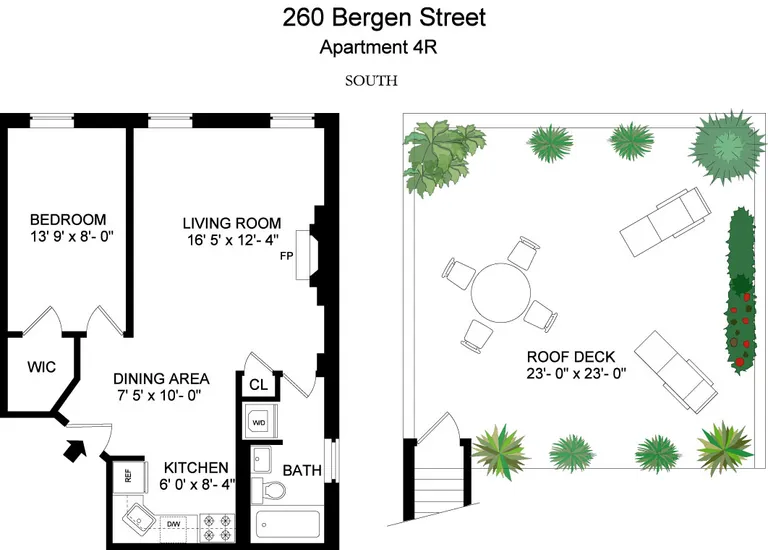 260 Bergen Street, 4R | floorplan | View 5