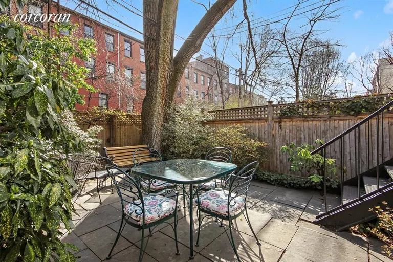 New York City Real Estate | View 100 Prospect Place | Tranquil Back Yard | View 12