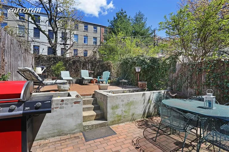 New York City Real Estate | View 213 1/2 Bergen Street | Three tiered garden comes with lawn furniture  | View 4