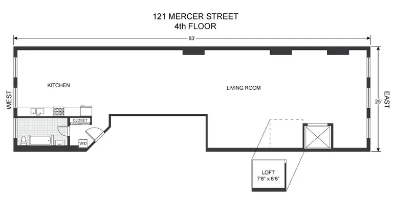 121 Mercer Street , 4 FL | floorplan | View 7