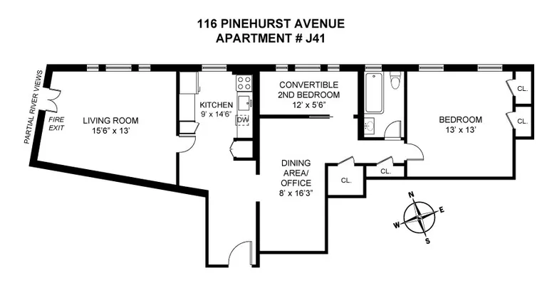 116 Pinehurst Avenue, J41 | floorplan | View 5