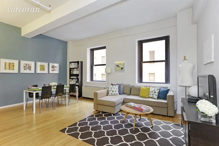 New York City Real Estate | View 365 Bridge Street, 5K | Living Room | View 2