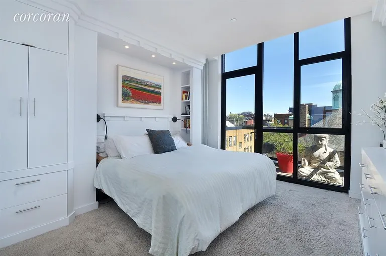 New York City Real Estate | View 161 North 4th Street, 4A | Master BR with custom built-ins and balcony | View 5