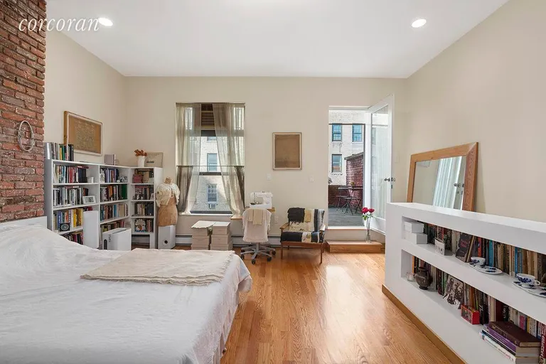 New York City Real Estate | View 157 West 78th Street, 4-5N | Master Bedroom and Terrace | View 5