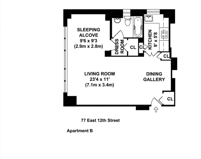 77 East 12th Street, 10B | floorplan | View 5