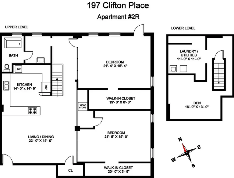 197 Clifton Place, 2R | floorplan | View 5