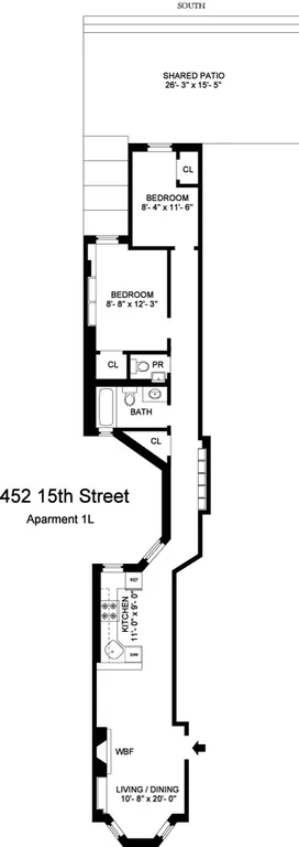 452 15th Street, 1L | floorplan | View 7