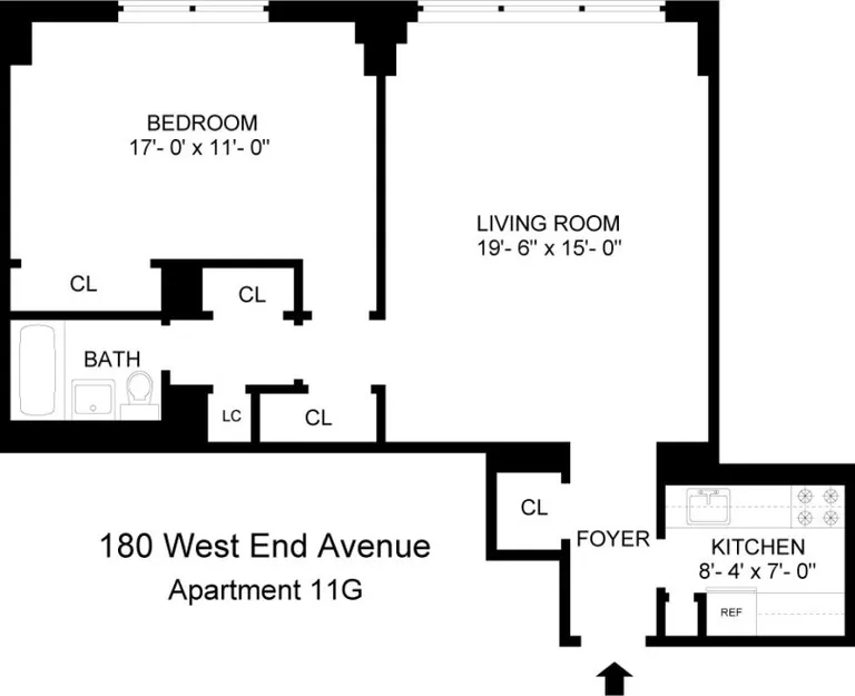 180 West End Avenue, 11G | floorplan | View 6