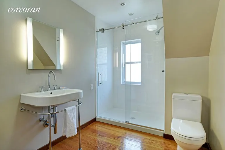 New York City Real Estate | View 329 Westminster Road | Walk in shower and sunshine | View 14