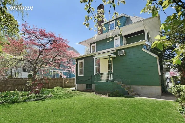 New York City Real Estate | View 329 Westminster Road | Extra large, well planted backyard | View 16