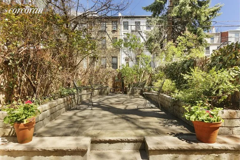 New York City Real Estate | View 319 Sackett Street | Garden with Mature Plantings  | View 9