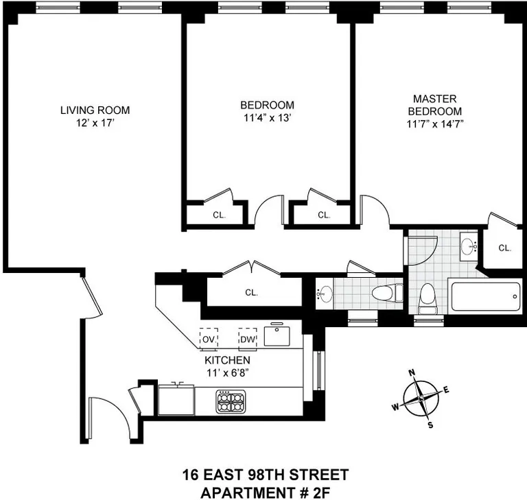 16 East 98th Street, 2F | floorplan | View 6