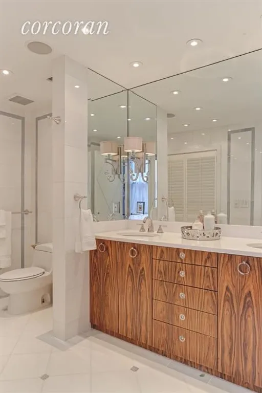 New York City Real Estate | View 80 Chambers Street, 8F | Master Bathroom | View 11