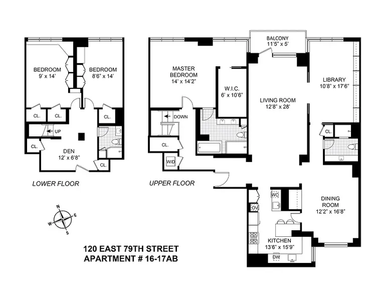 120 East 79th Street, 16-17AB | floorplan | View 9