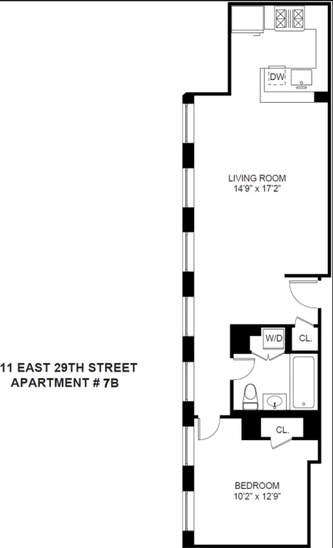 11 East 29th Street, 7B | floorplan | View 5