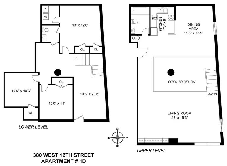 380 West 12th Street, 1D | floorplan | View 9