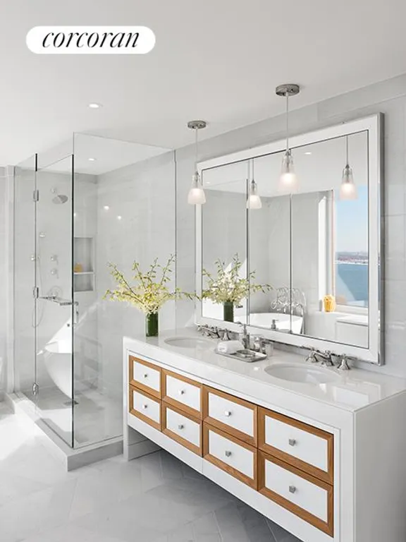 New York City Real Estate | View 212 Warren Street, PHS | Enjoy his & her Spa Master Bathrooms  | View 4