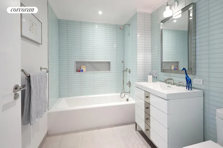 New York City Real Estate | View 212 Warren Street, PHS | Spacious & serene guest bathrooms | View 5