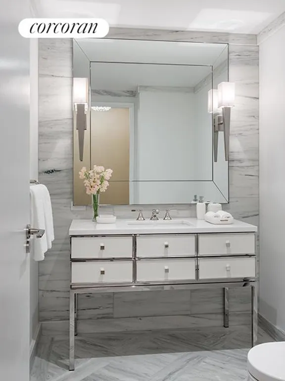 New York City Real Estate | View 212 Warren Street, PHS | Spacious & serene guest bathrooms | View 6
