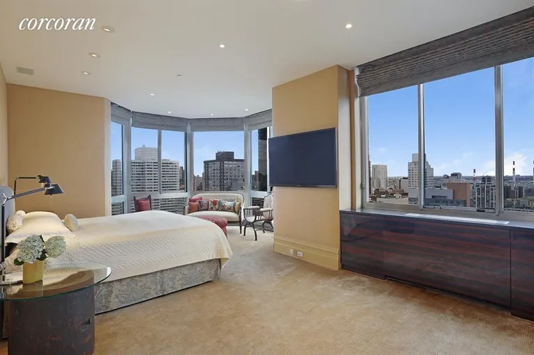 New York City Real Estate | View 200 East 65th Street, 26N | Oversized Master Bedroom with Sweeping Views | View 4