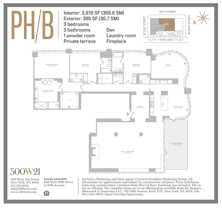 500 West 21st Street, PHB | floorplan | View 7