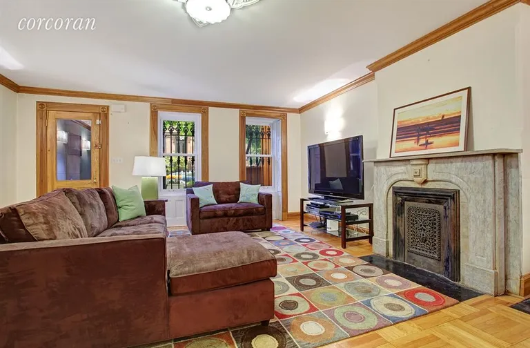 New York City Real Estate | View 451 8th Street | Spacious Living Room w / wet bar | View 5