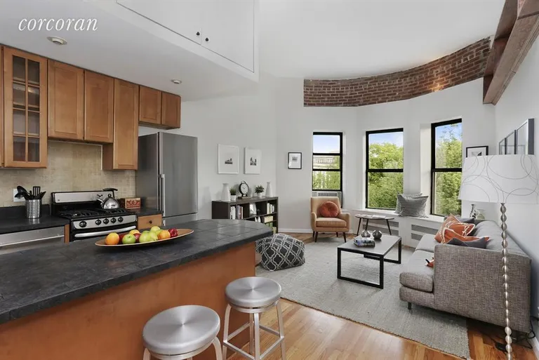 New York City Real Estate | View 213-215 Eastern Parkway, 16 | Kitchen / Living Room | View 3