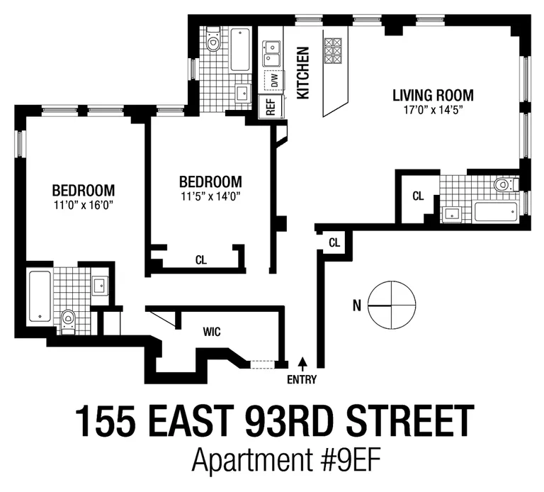 155 East 93rd Street, 9EF | floorplan | View 12