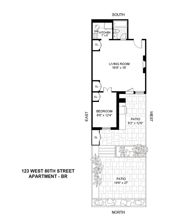 121-123 West 80th Street, BR | floorplan | View 10
