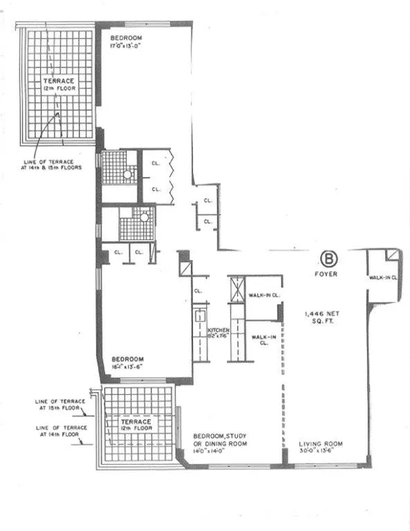 3 Sheridan Square, 15B | floorplan | View 5