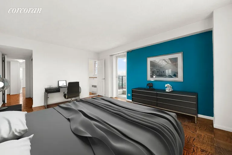 New York City Real Estate | View 3 Sheridan Square, 15B | Master Bedroom Final | View 4
