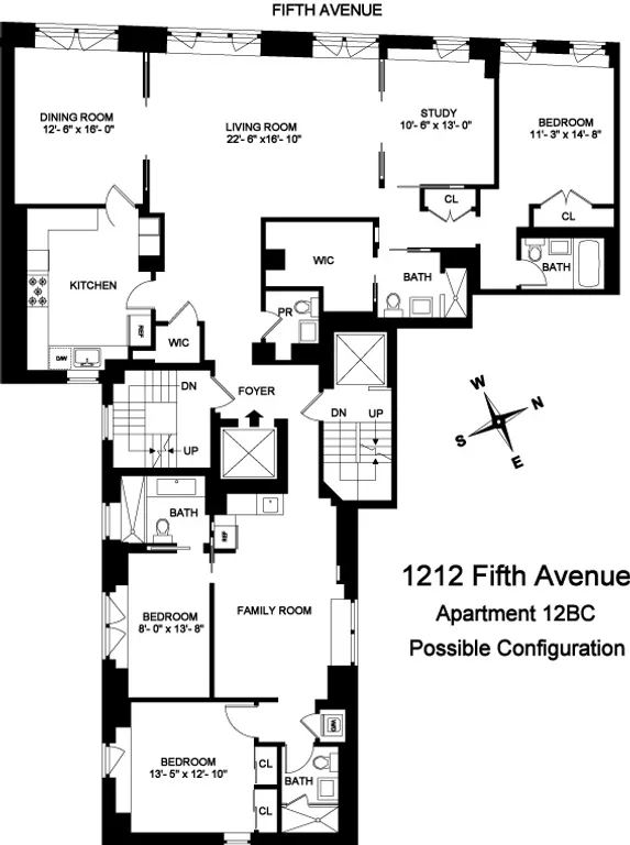 1212 Fifth Avenue, 12BC | floorplan | View 14