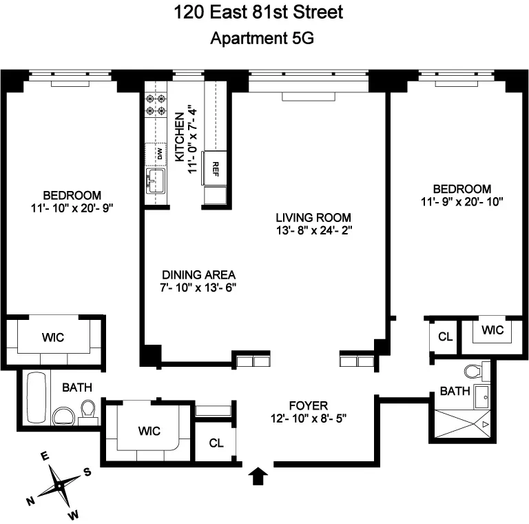 120 East 81st Street, 5G | floorplan | View 8