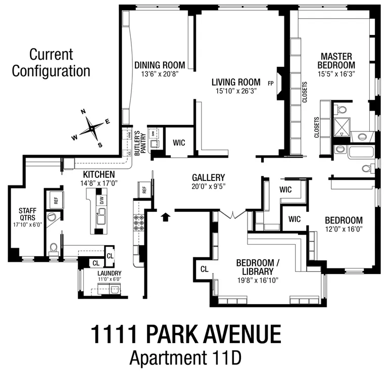 1111 Park Avenue, 11D | floorplan | View 11