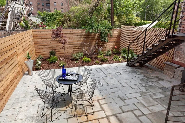 New York City Real Estate | View 411 DeGraw Street | Bluestone Patio with Plantings | View 14