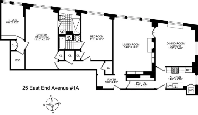 25 East End Avenue, 1A | floorplan | View 5