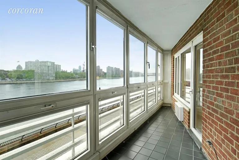 New York City Real Estate | View 1 Gracie Terrace, 3AK | Enclosed Terrace | View 5
