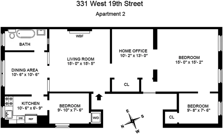 331 West 19th Street, 3 | floorplan | View 5