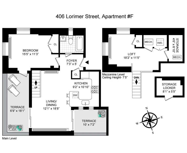 406 Lorimer Street, F | floorplan | View 8