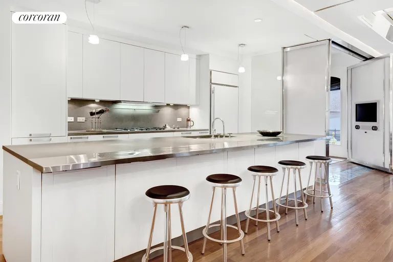 New York City Real Estate | View 416 Washington Street, 3G | Connoisseur's Varenna Kitchen w/ Calacatta marble | View 4