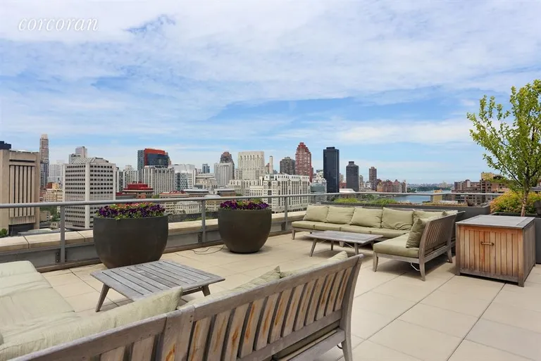 New York City Real Estate | View 415 Main Street, 8E | Roof Deck | View 5