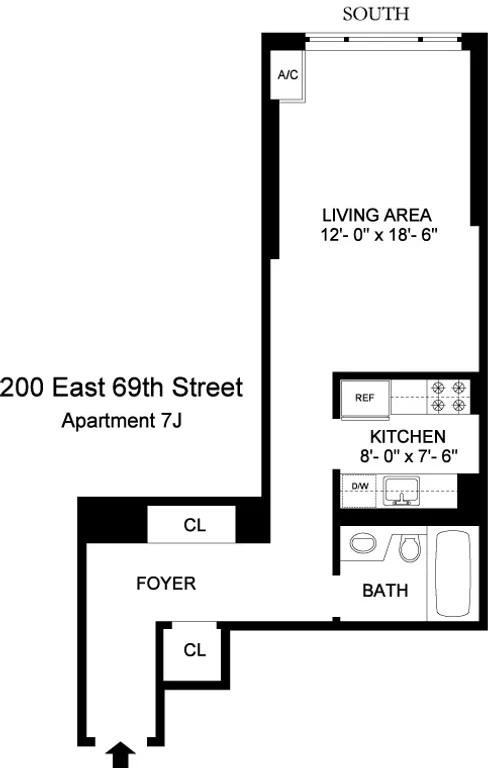 200 East 69th Street, 7J | floorplan | View 8