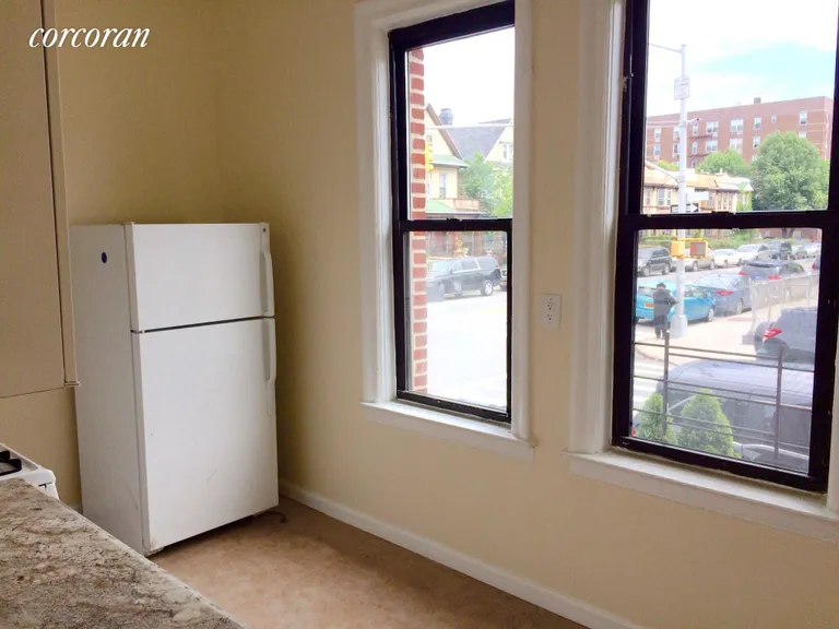 New York City Real Estate | View 640 Ditmas Avenue, 2 | Eat-in Kitchen Windows | View 3