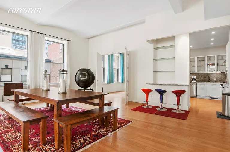 New York City Real Estate | View 130 Fulton Street, 4B | Open dining room  | View 2