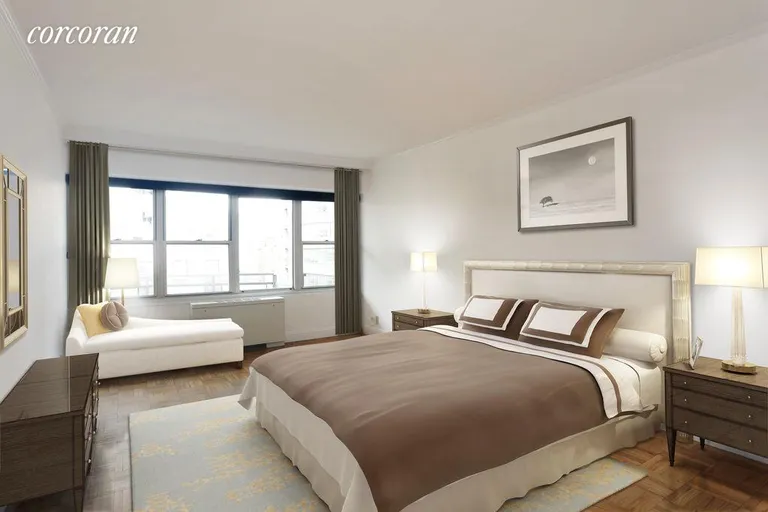 New York City Real Estate | View 118 East 60th Street, 12C | Virtually Staged Bedroom | View 7