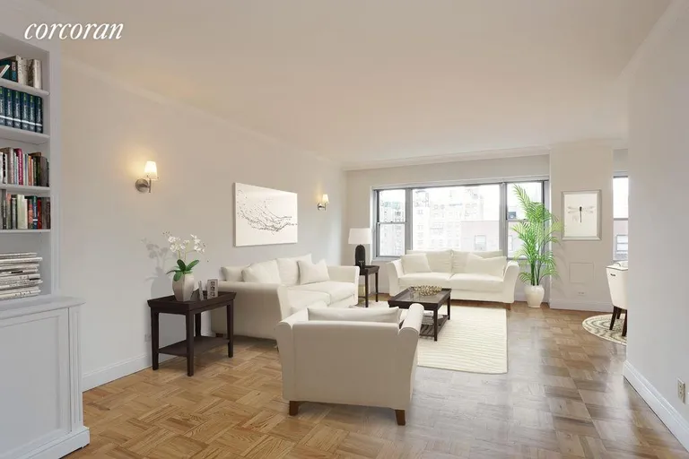New York City Real Estate | View 118 East 60th Street, 12C | Virtually Staged Living Room | View 5