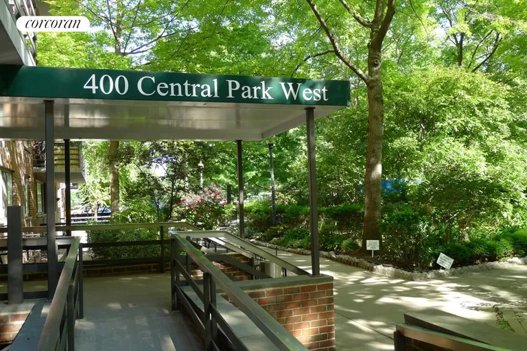 New York City Real Estate | View 400 Central Park West, 6V | Enter thru the Garden | View 5