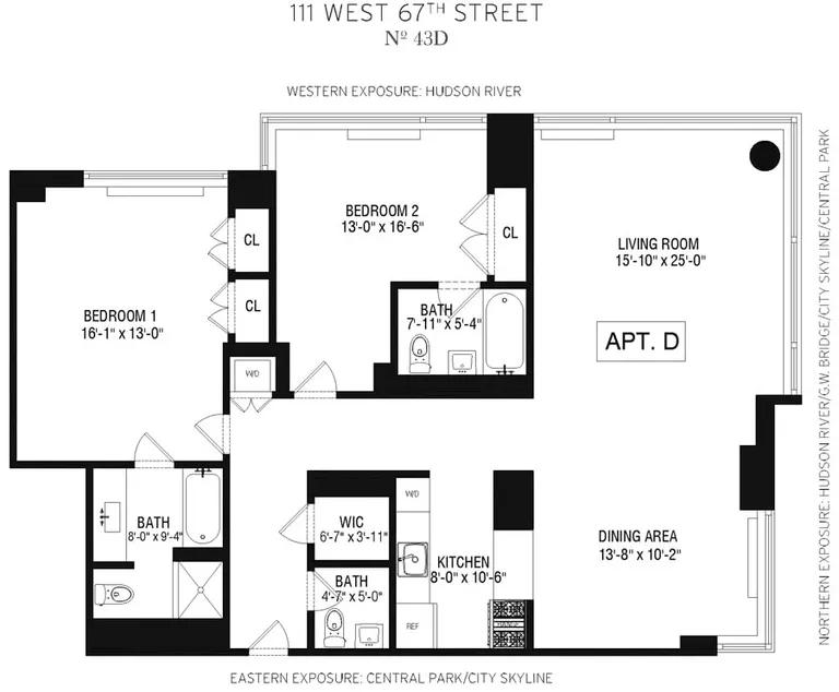 111 West 67th Street, 43D | floorplan | View 8