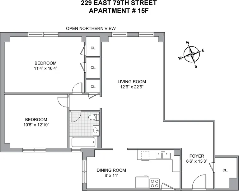 229 East 79th Street, 15F | floorplan | View 9
